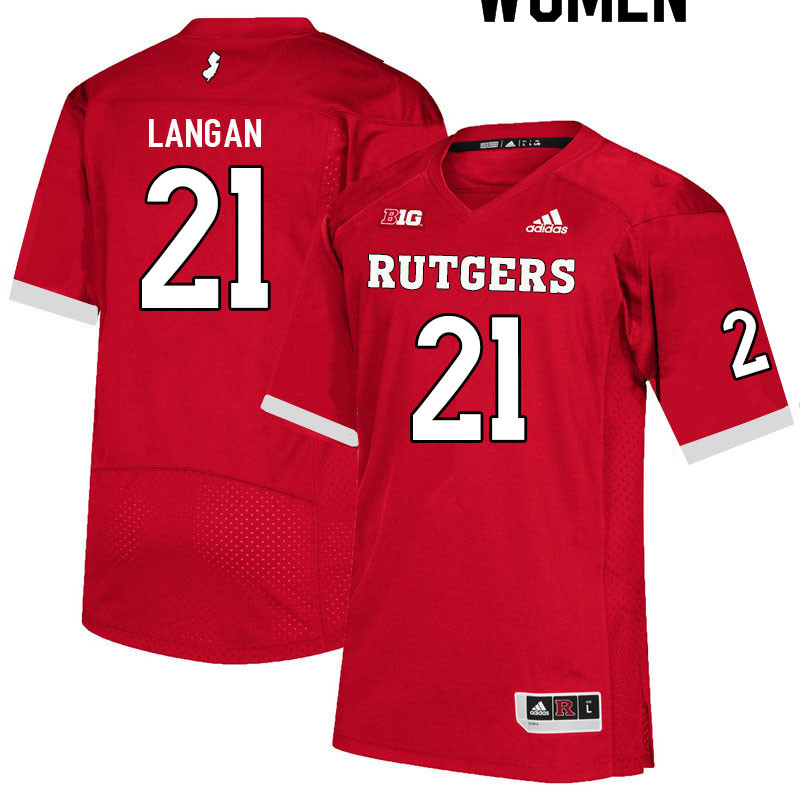 Women #21 Johnny Langan Rutgers Scarlet Knights College Football Jerseys Sale-Scarlet - Click Image to Close